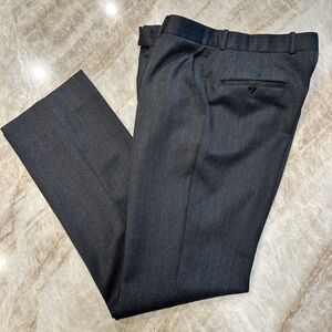 Gala Men’s 100% Wool Dress Trousers Flat Front Sz 34x33 Made in Canada Like New